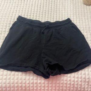 black sweat shorts